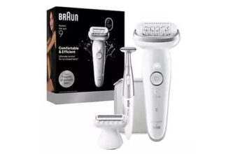 Braun Silk-Pil 9 Epilator with Pivoting Head 9-041 – White/Silver