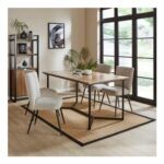 Brayden 4 Seater Rectanglular Dining Table, Parquet Effect Light Wood