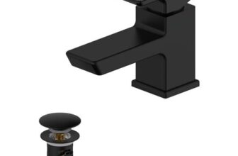 Bristan Cobalt Matt Black Basin Mixer Tap with Clicker Waste
