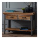 Brooklyn Malalia 2 Drawer Single Shelf Brown Console Table