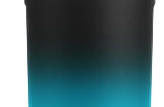 BuildLife Shaker Bottle, 600ML Tritan Protein Shaker Water Bottle, Shakes Cup with Strainer for Protein Powder Supplement Smoothie Quiet Mixing, Lump-Free Dishwasher Safe (BlackBlue)