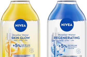 Bundle of NIVEA Skin Glow Serum Infused Micellar Water (400ml) NIVEA Regenerating Serum Infused Micellar Water (400ml), Makeup Remover Skincare Bundle, Dissolves Waterproof Makeup