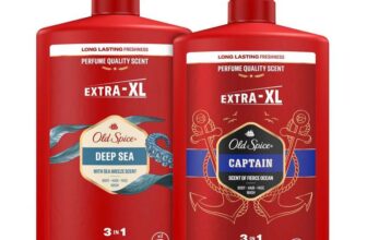 Bundle of Old Spice Captain & Deep Sea Mens Shower Gel & Shampoo 1000ml
