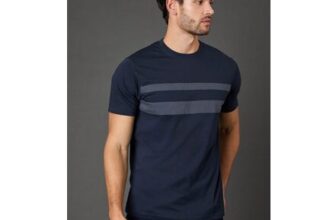 Burton Navy Chest Stripe T-Shirt
