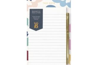Busy B Magnetic Pad and Pen – Floral, 70 Tear-off Sheets