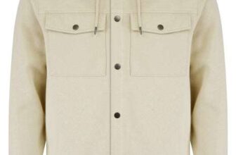 Button Fasten Hooded Overshirt Jacket (3 colours available) with Code