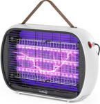 Buzbug Upgraded LED Bug Zapper Indoor, 3 Efficient 50000H LED Bulbs, Dual-Band Attraction, High-voltage Electric Mosquito Zapper for Large Space, Fly Trap Mosquito Trap, Fly Killer Fly Zapper