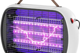 Buzbug Upgraded LED Bug Zapper Indoor, 3 Efficient 50000H LED Bulbs, Dual-Band Attraction, High-voltage Electric Mosquito Zapper for Large Space, Fly Trap Mosquito Trap, Fly Killer Fly Zapper