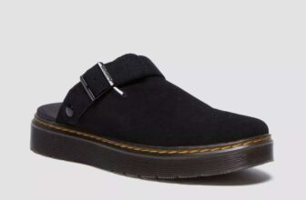 CARLSON SUEDE MULES, Black Suede, Size 9-10