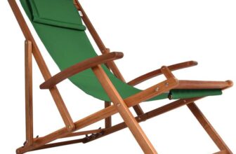 CASARIA Deck Chair Green Acacia Wood