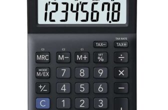 CASIO MS-8F Desk Calculator 8-Digit, Tax, Currency