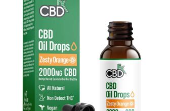CBDfx 2000mg CBD Oil, Zesty Orange Flavoured CBD Drops, Blended with MCT Oil – Prime Deal £9.89 S&S