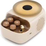 COLSUR Mini Bluetooth Speaker, Small Retro Speaker with Night Light, Portable Wireless Bluetooth 5.3, 1200mAh Battery, Support TF Card, Indoor/Bedroom/Living Room/Travel/Gifts