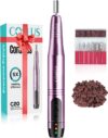COSLUS C20 Cordless Portable Electric Nail Files: Professional Nail Drill Kit for Acrylic Gel Nails, Rechargeable Manicure Pedicure Tools for Shaping, Polishing, Removing Dead Skin, Home Salon Use