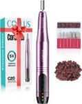 COSLUS C20 Cordless Portable Electric Nail Files: Professional Nail Drill Kit for Acrylic Gel Nails, Rechargeable Manicure Pedicure Tools for Shaping, Polishing, Removing Dead Skin, Home Salon Use