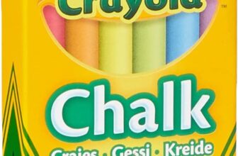 CRAYOLA Anti-Dust Coloured Chalk – Assorted Colours (Pack of 12) Smooth Texture Makes Writing & Drawing on Blackboards Easy