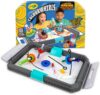 CRAYOLA Colourwhirls Battle Arena – Rip Em & Spin Em Includes Battle Arena, 4 Colourwhirls Toys & 4 Markers 4 Player Rippin Spinnin Colouring Fun for Ages 6