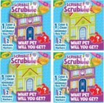 CRAYOLA Imagipals Activity Surprise Ball Capsules with Animal & Characacter Figures (Scribble Scrubble Pack of 4)