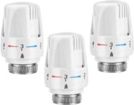 CROWNSHOP 3PCS Thermostatic Radiator Head Thermostatic Radiator Valve Heating System Temperature Control Heads for Home Office