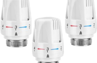 CROWNSHOP 3PCS Thermostatic Radiator Head Thermostatic Radiator Valve Heating System Temperature Control Heads for Home Office