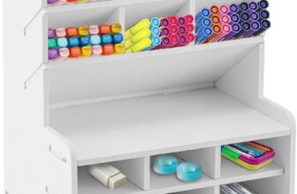 CROWNSHOP Desk Organiser Multifunctional Marker Organiser with Drawer Desk Supplies Office Marker Storage for Office School and Home