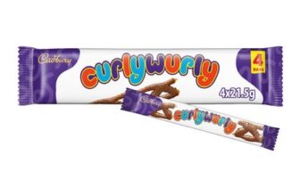Cadbury Curly Wurly Chocolate Bar 4 Pack Multipack