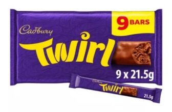 Cadbury Twirl Milk Chocolate 9 Pack Multipack 193.5 G