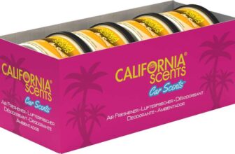 California Scents, Car Air Fresheners Can, Hollywood Glow Car Scent, Pack of 4 (£8.87 S&S)