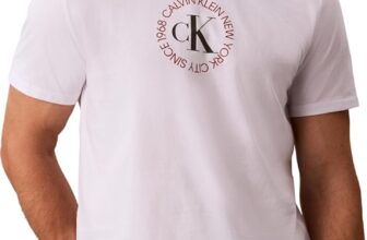 Calvin Klein Mens Ss 30s Whsl Ck Word Circle Graph Lv14re816g Graphic Tees (Pack of 1)
