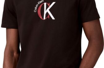Calvin Klein Mens Ss 30s Whsl Ckj 2tone Ck Graphic Lv14re829g Graphic Tees (Pack of 1)