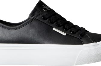 Calvin Klein Womens Low Top Lace-up Vulcanised Trainers