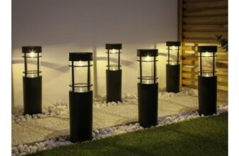 Cambridge Solar Powered Tube Post Lights 6pk
