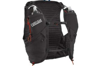 Camelbak Apex Pro Run Vest 12L with 2 17oz Quick Stow Flasks in Black