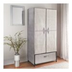 Canvas Wardrobe with 1 Drawer