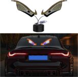 Car Devil Eye Lights,LED Window Devil Eye Lights,Dynamic Devil Eye Car Lights,Car Windscreen and Rear Window USB Plug Push Button Control Eye LED Lights