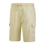 Carcle Multi-Pocket Brushback Fleece Jogger Cargo Shorts