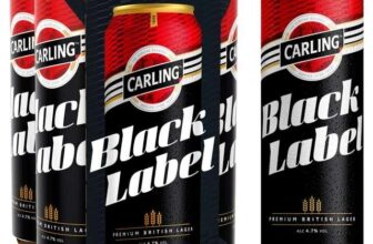 Carling Black Label Premium Lager Beer Cans 4 x 568ml – 4.7% abv – In Store Leeming Road, Borehamwood