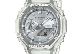 Casio G-Shock Silver Dial Clear Resin Strap Watch