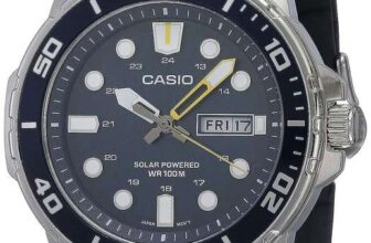 Casio Mens Solar Powered Watch with Black Resin Band , Day/Day Indicator 42mm – Sold & Shipped by Amazon US
