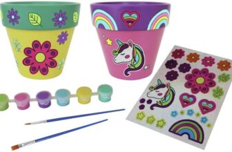Chad Valley Be U Paint & Create Plant Pots-Set of 2 £4.48 / Wooden Pizza / Wooden Fruit Set £5.60 / Wooden Tea Set £7.70 w/ code Free C&C