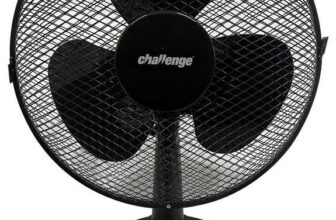 Challenge Oscillating Black Desk Fan 12 inch Free C&C