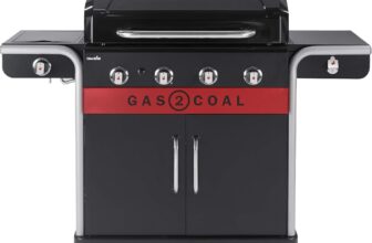 Char-Broil Gas2Coal 440 Hybrid Grill Gas Barbecue, Black, 61 x 24 x 46 cm