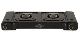 Charles Bentley Odyssey Black Camping Double Gas Stove