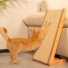 CheerPals Dual-Use Sisal Cat Scratcher – Large 63cm H, Solid Beech Wood & Sisal Pad Cat Scratching Post, L-Shaped Pet Furniture for All Cats Playing, Relaxing