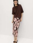 Chiffon Checked Midaxi Slip Skirt – Free In Store Collection