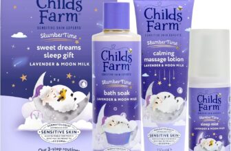 Childs Farm SlumberTime Sweet Dreams Sleep Gift Set 3-Step Sleep Routine Lavender & Moon Milk Bath Soak 250ml, Calming Massage Lotion 150ml, Sleep Mist 100ml Suitable for Dry & Sensitive Skin