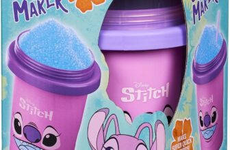 ChillFactor 08259 Disney Stitch Reusable Squeeze Cup Maker with Angel Character Design, Homemade slushies, Pink
