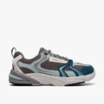 Clarks Childrens Crafton Vibe Older Kids Trainers in Grey/Green Combination, sizes 13-6 (free C&C)