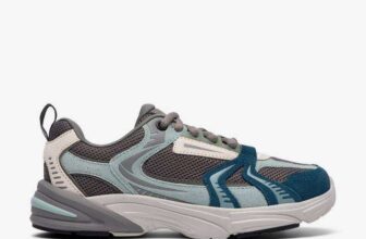 Clarks Childrens Crafton Vibe Older Kids Trainers in Grey/Green Combination, sizes 13-6 (free C&C)