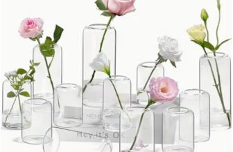 Clear Glass Bud Vase Set, Vases, Vase Flowers Glass Small Flower Vases 14x6cm, Modern Minimalist Glass Vases for Flowers, Pampas, Tulips, Home Table Wedding Decor (12-PCS)